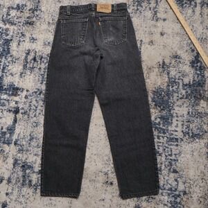 Vintage 90s Levi's 550 Orange Tab Black Jeans Made in USA 30x30 Relaxed Grunge